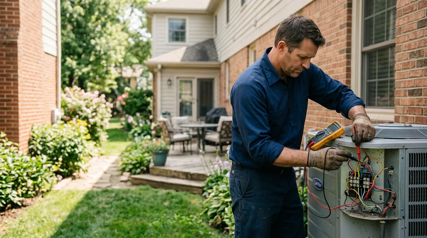 HVAC technician working near Hendersonville, TN